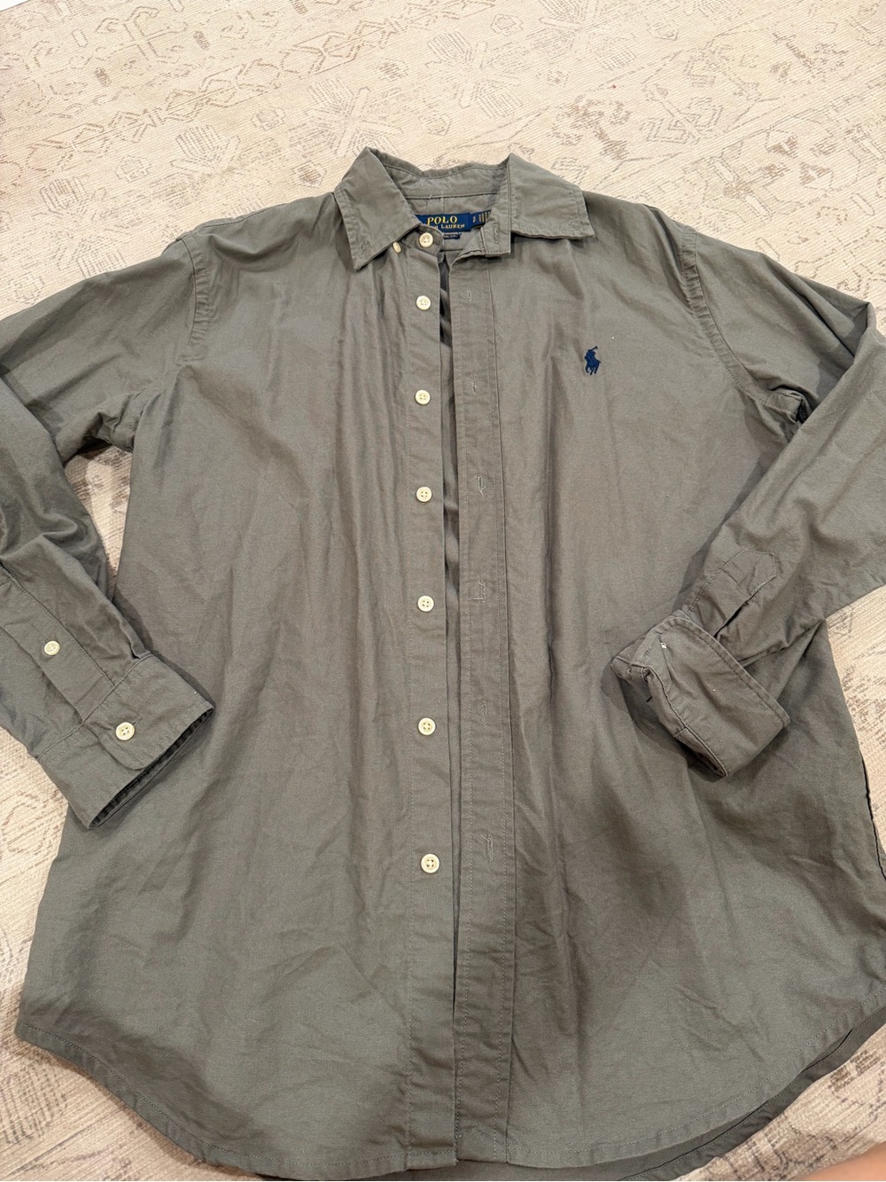 Polo by Ralph Lauren Men's Grey Button-Down Shirt